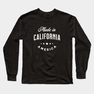 Made In California, USA - Vintage Logo Text Design Long Sleeve T-Shirt